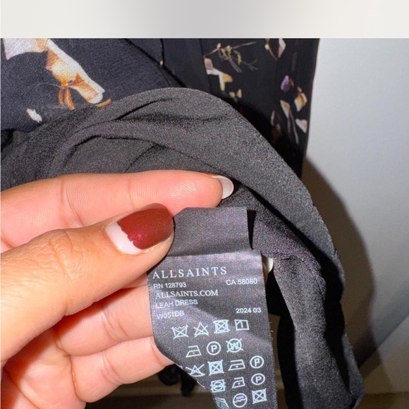 All Saints Black and Brown Maxi Dress - Picture 7 of 8